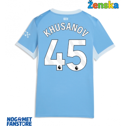 Manchester City Abdukodir Khusanov #45 Domaci Dres za Ženska 2026-27 Kratak Rukav